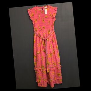 Peach Love California Pink and Orange Maxi Dress
